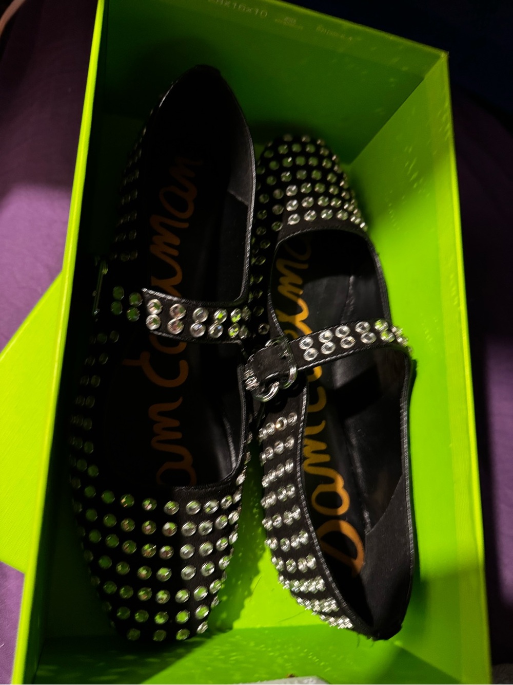 Sam Edelman Black Jeweled Mary Jane Flats - Picture 7 of 9